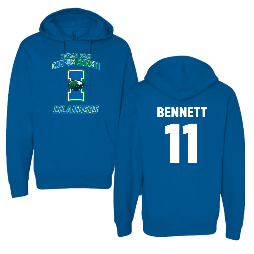 Texas A&M University-Corpus Christi Beach Volleyball Blue Hoodie - #11 Jade Bennett