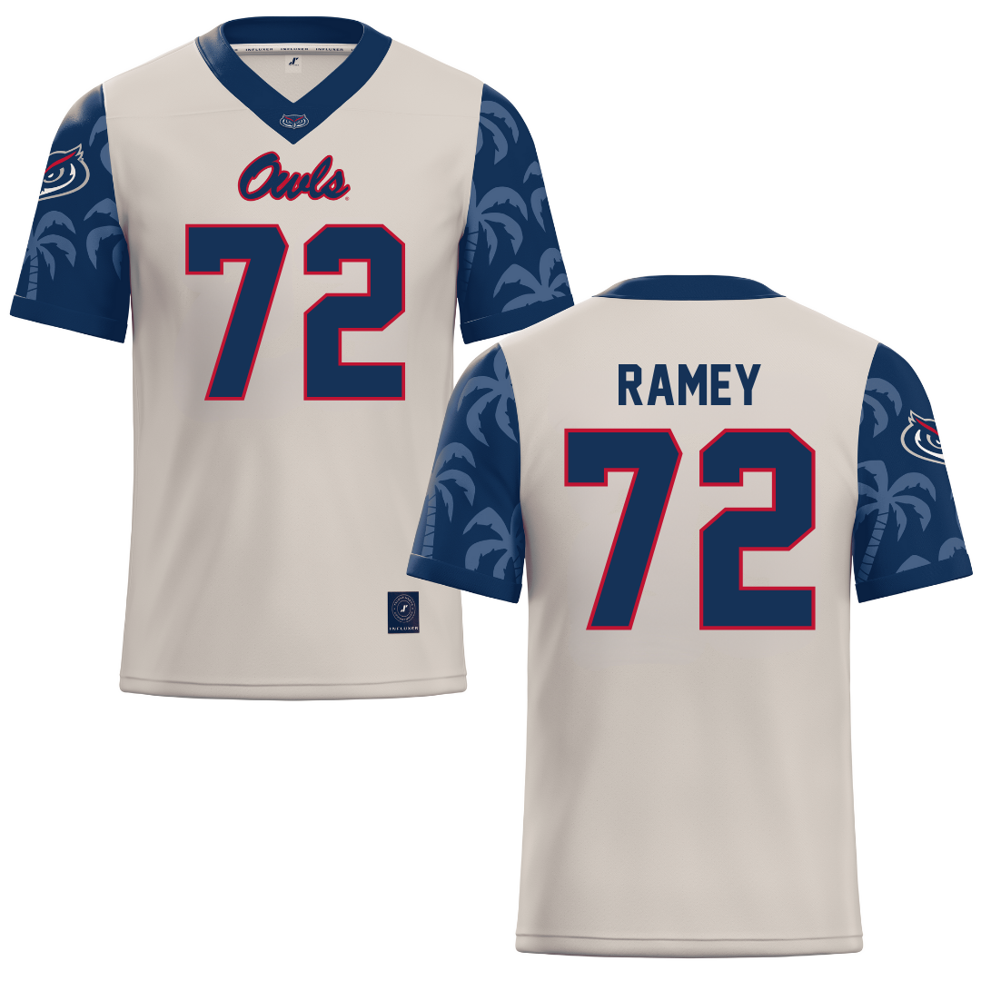 Florida Atlantic University Sand Football Jersey - #72 Brayden Ramey