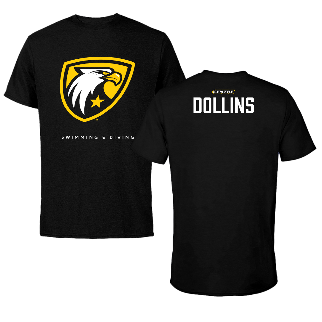 Centre College Swimming & Diving Black Tee - Whitney Dollins