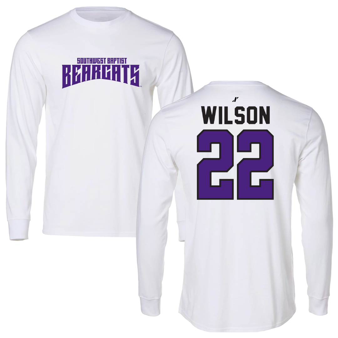 Southwest Baptist University Softball White Classic Long Sleeve - #22 Malea Wilson