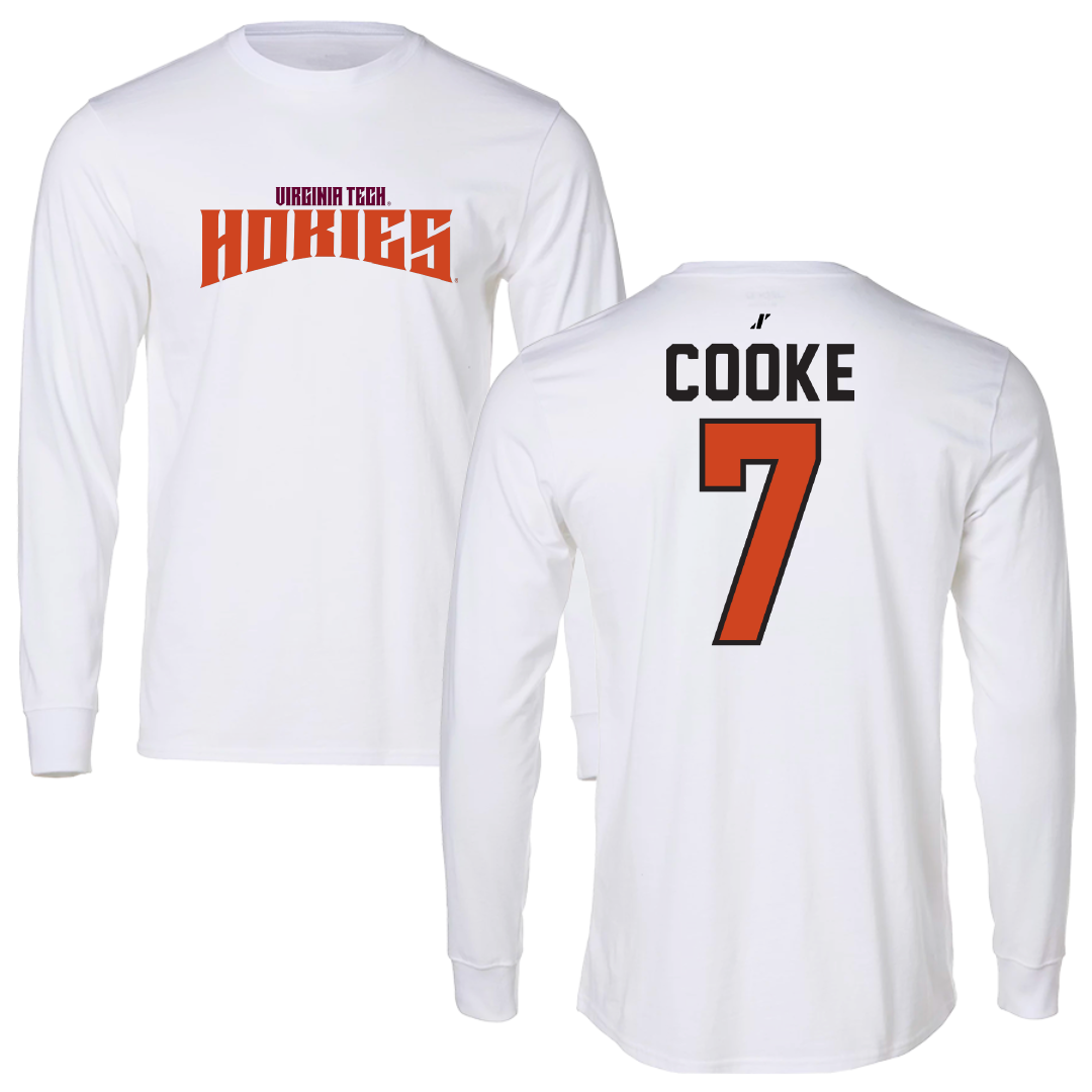 Virginia Tech Baseball White Classic Long Sleeve - #7 Henry Cooke