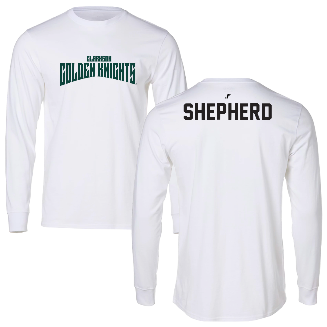 Clarkson University Swimming & Diving White Classic Performance Long Sleeve - Riley Shepherd