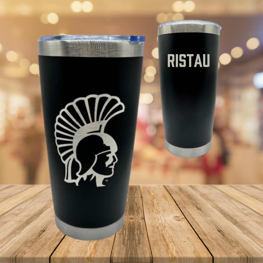 Winona State University Tennis Black Stainless Steel Tumbler - Lainy Ristau