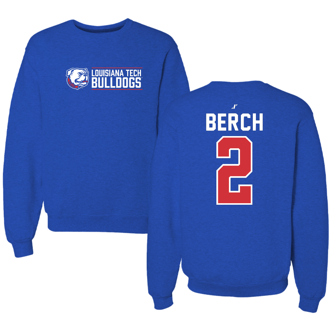 Louisiana Tech University Baseball Blue General Crewneck - #2 Thaxton Berch