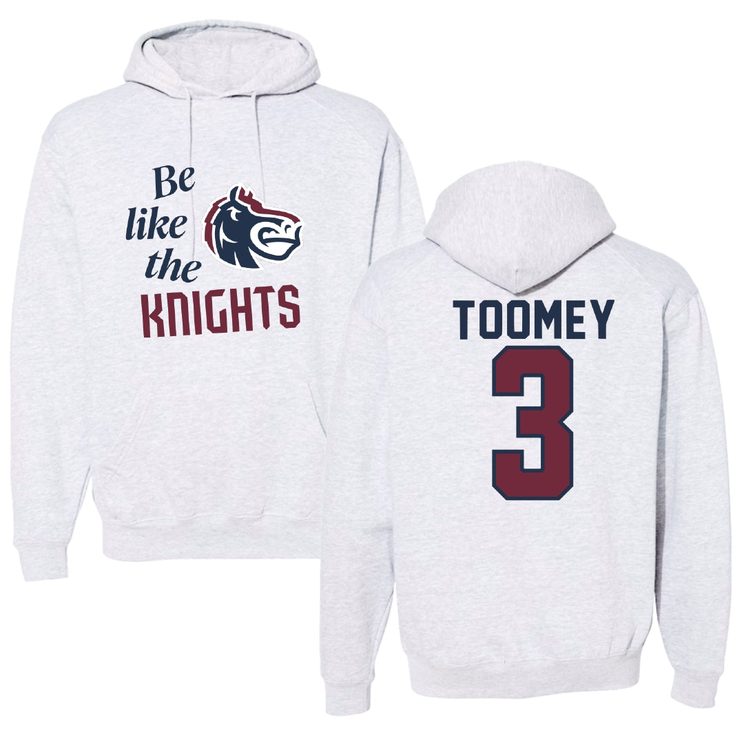 Fairleigh Dickinson University-Metropolitan Campus Basketball Light Gray Be Like Us Hoodie - #3 Bella Toomey