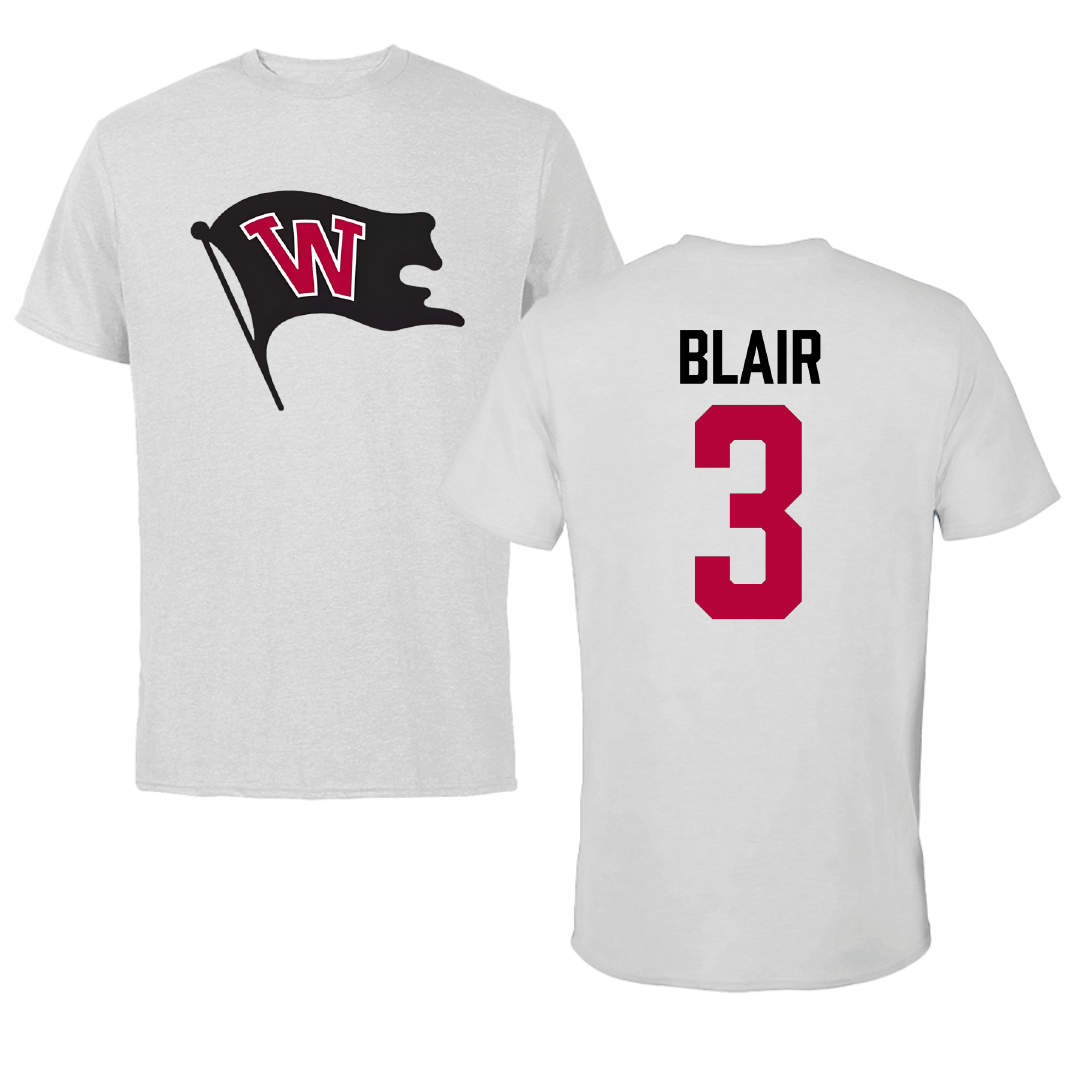 Whitworth University Football Light Gray Tee - #3 Ryan Blair