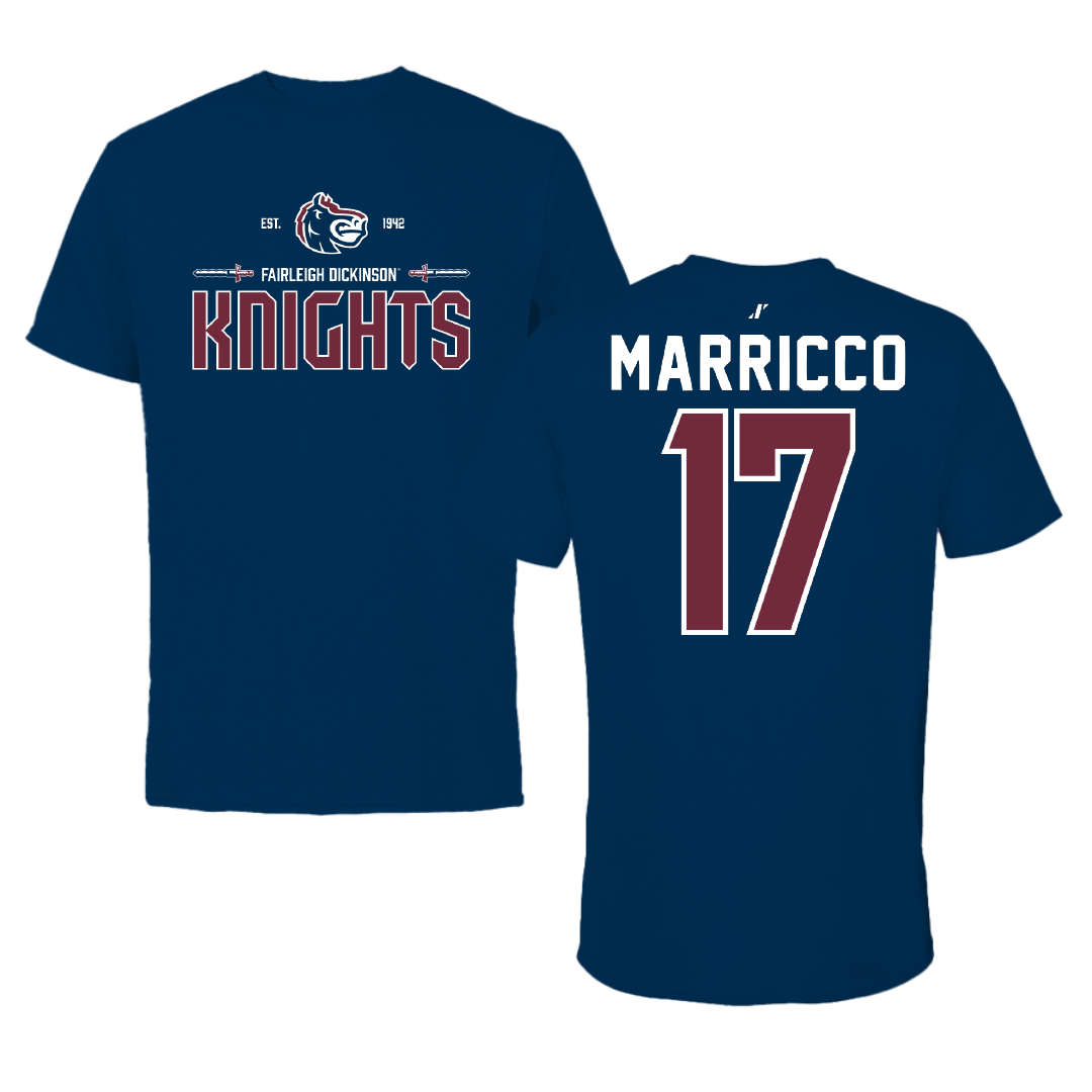 Fairleigh Dickinson University-Metropolitan Campus Soccer Navy General Tee - #17 Madeline Marricco