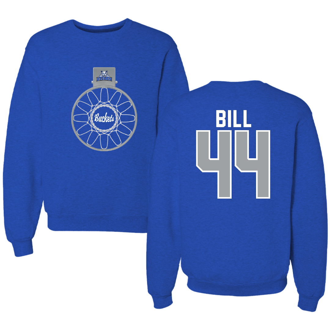 Daemen University Basketball Blue Buckets Crewneck - #44 Benjamin Bill
