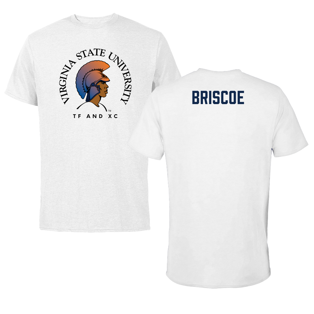 Virginia State University TF and XC White Performance Tee - Joseph Briscoe