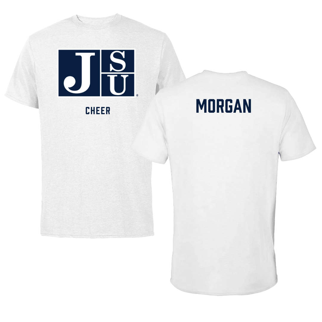 Jackson State University Cheer White Performance Tee - Tylah Morgan