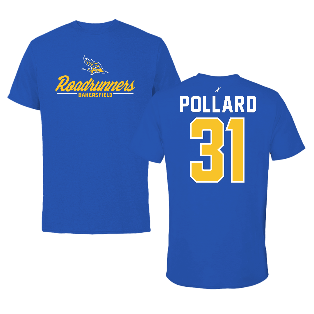 California State University-Bakersfield Baseball Blue General Performance Tee - #31 Michael Pollard