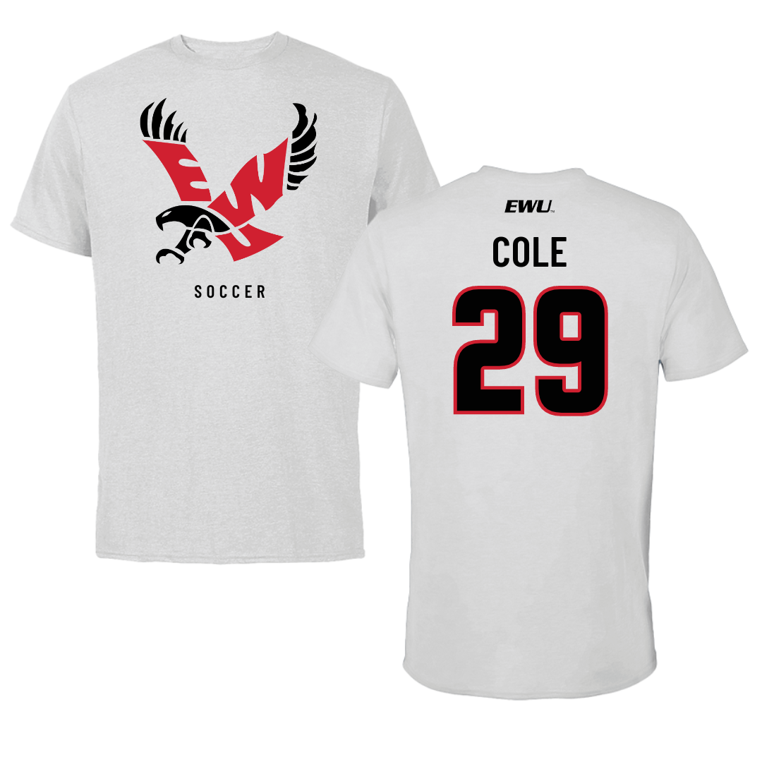 Eastern Washington University Soccer Light Gray Tee - #29 Elisabeth Cole