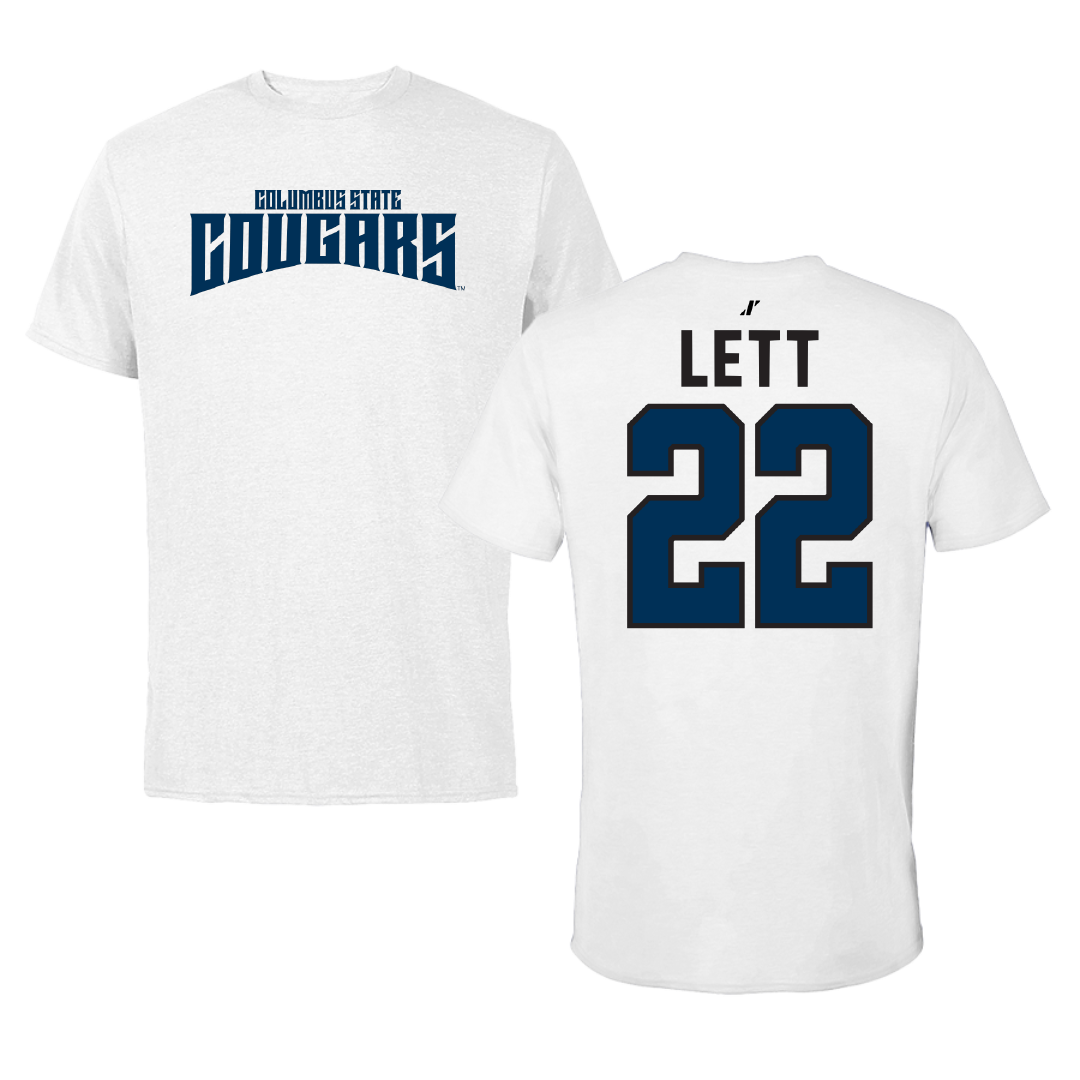 Columbus State University Basketball White Classic Tee - #22 Simone Lett