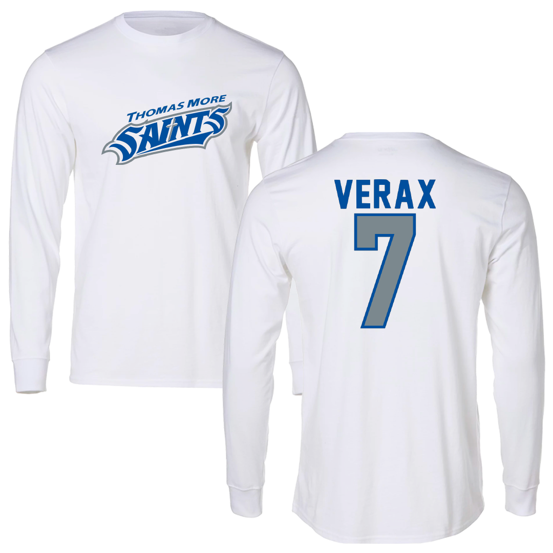 Thomas More University Football White Long Sleeve - #7 Logan Verax