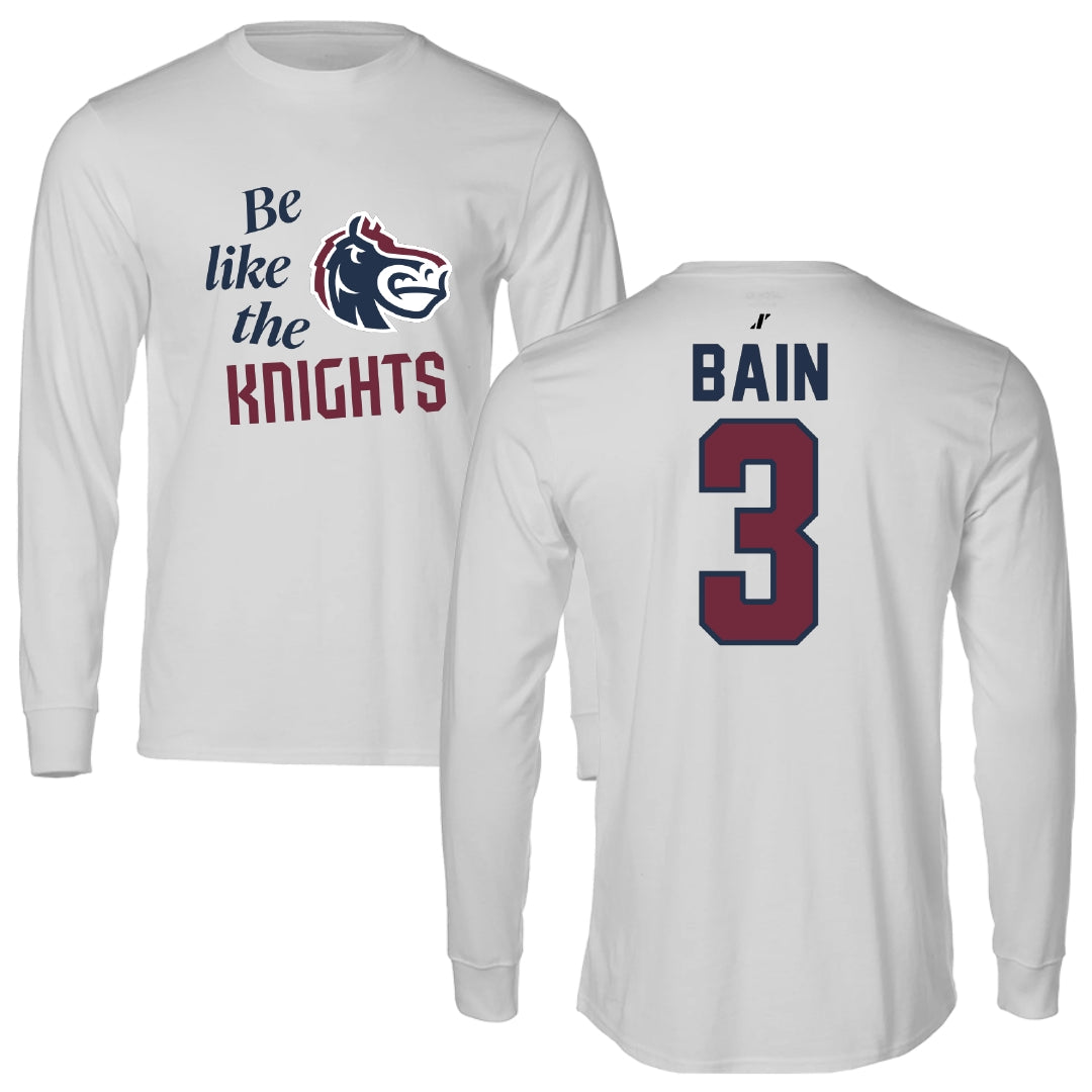 Fairleigh Dickinson University-Metropolitan Campus Volleyball Light Gray Be Like Us Performance Long Sleeve - #3 Avery Bain