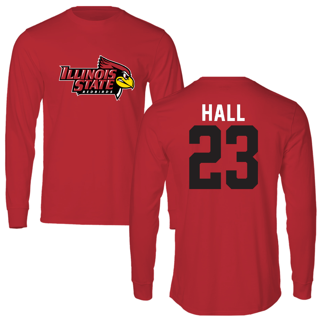 Illinois State University Soccer Red Redbird Performance Long Sleeve - #23 Abby Hall