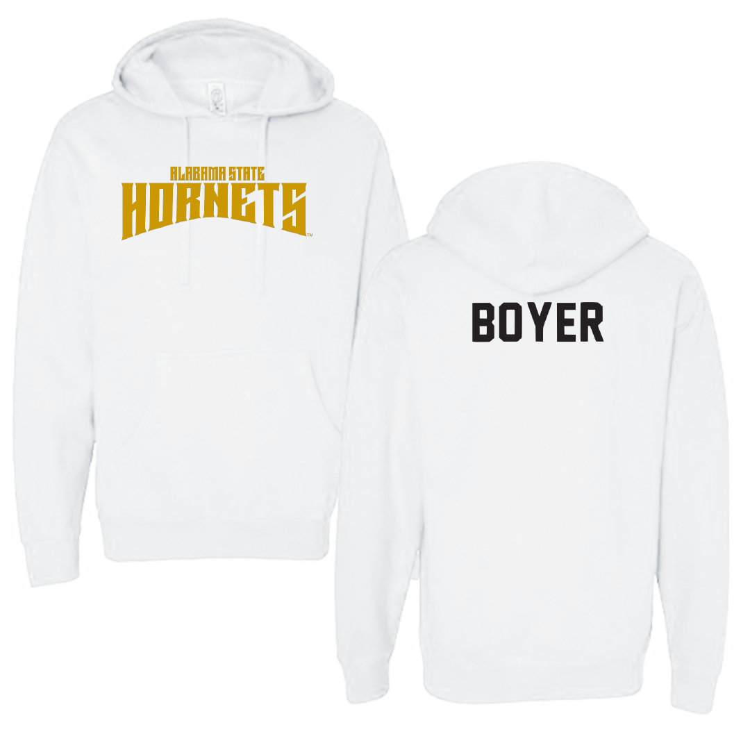 Alabama State University TF and XC White Classic Hoodie - Alisha Boyer