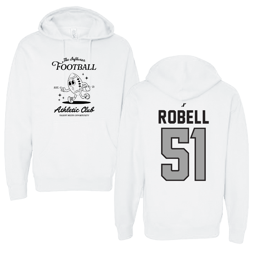 Football White Influxer Athletic Club Hoodie - #51 Riley Robell