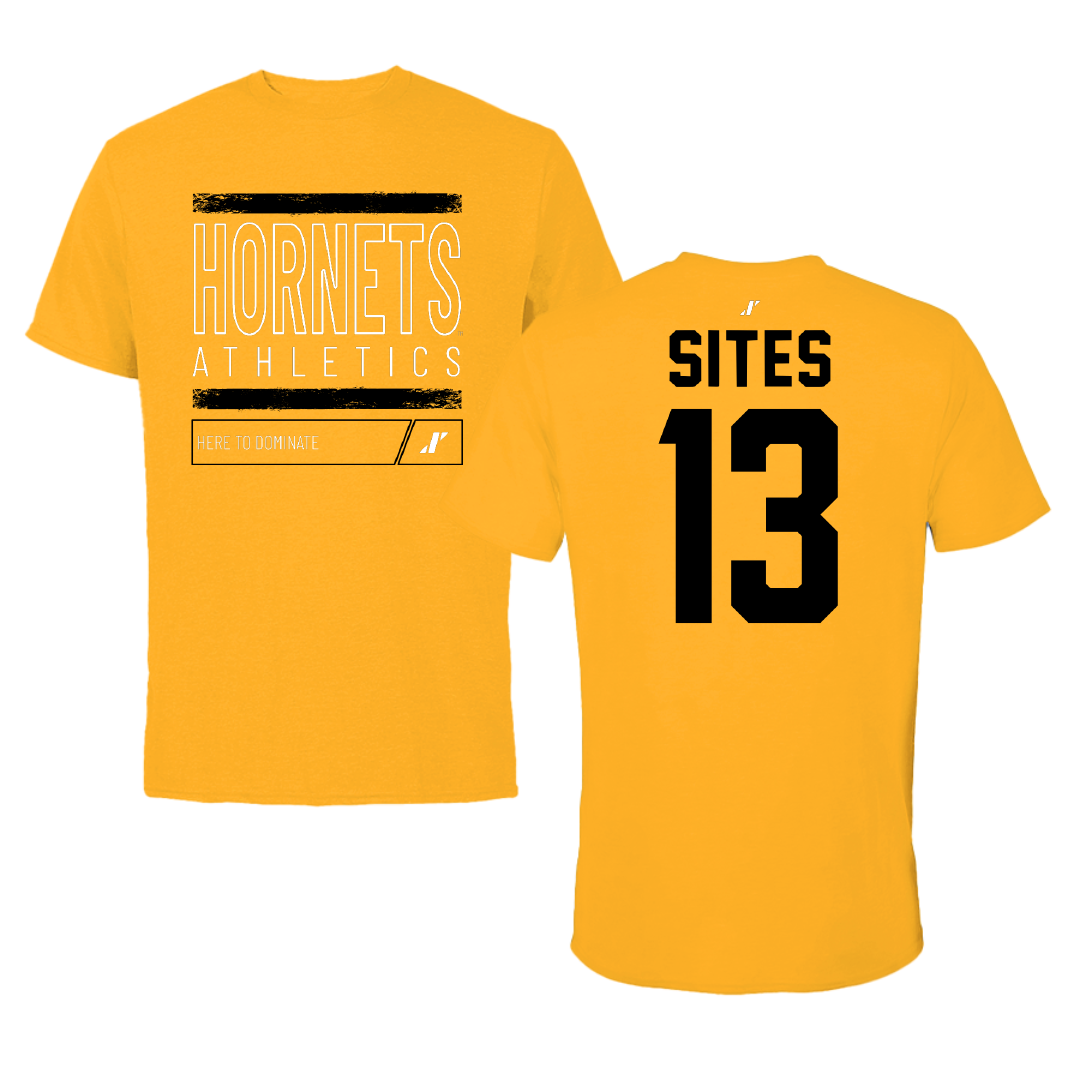 Alabama State University Soccer Gold Dominate Performance Tee - #13 Briana Sites