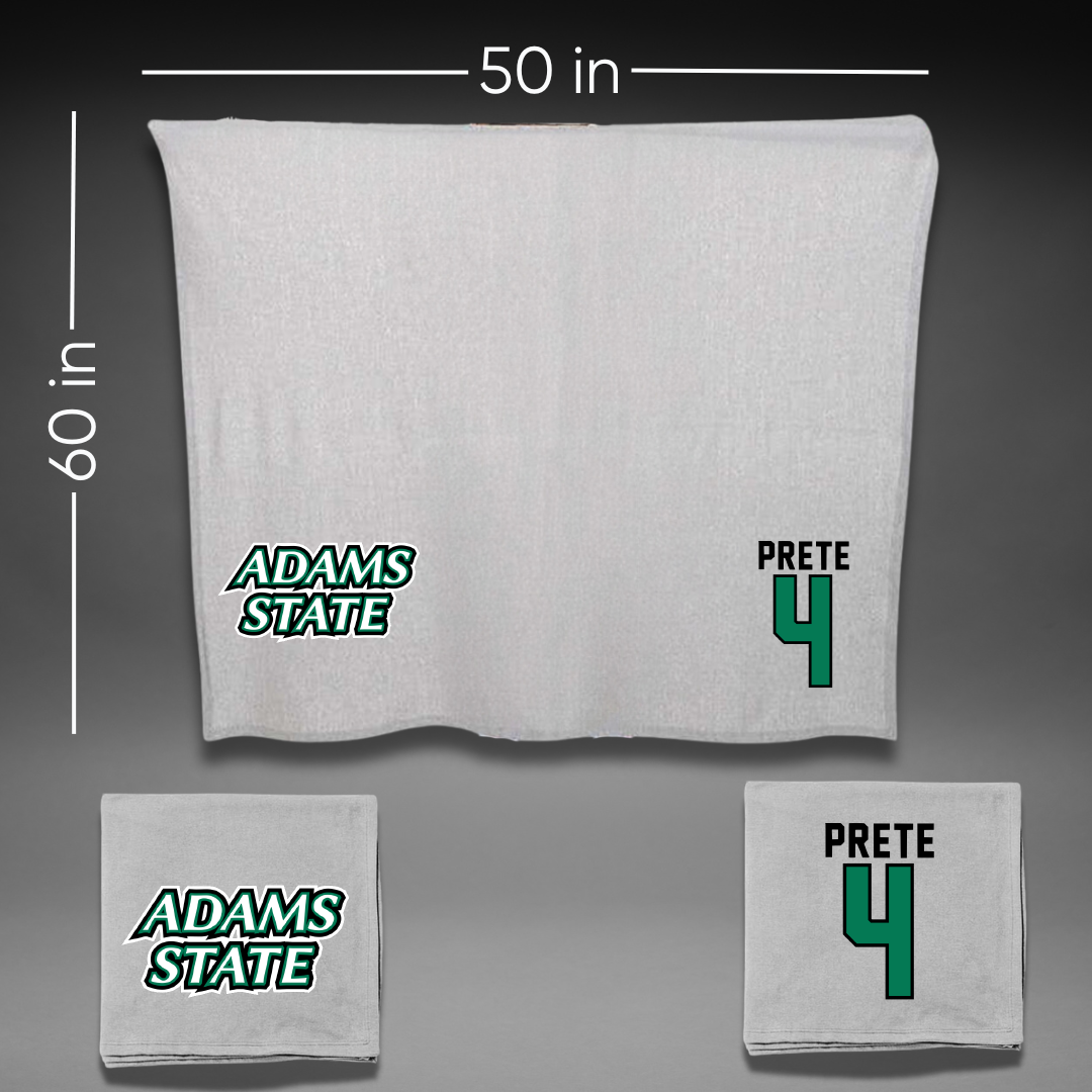 Adams State University Soccer Gray Blanket - #4 Brianna Prete