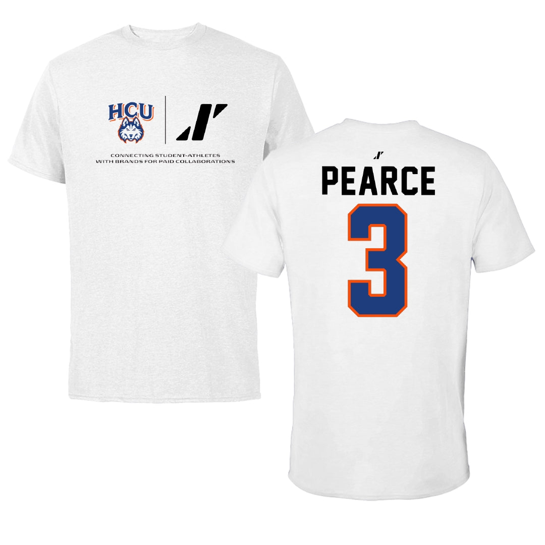 Houston Christian University Volleyball White Rally Tee - #3 Audrey Pearce