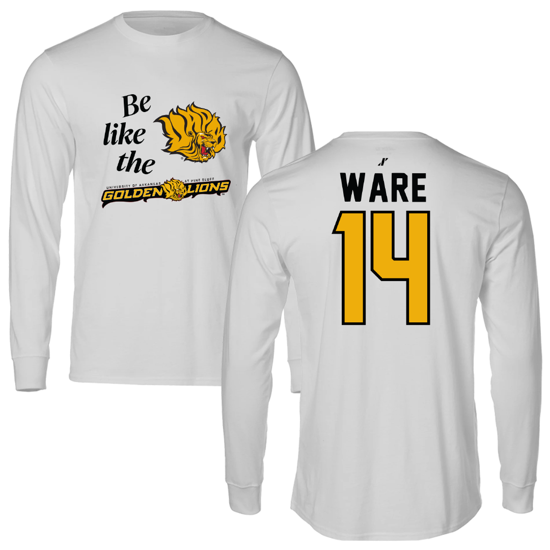University of Arkansas-Pine Bluff Softball Light Gray Be Like Us Performance Long Sleeve - #14 Naiyestlie Ware