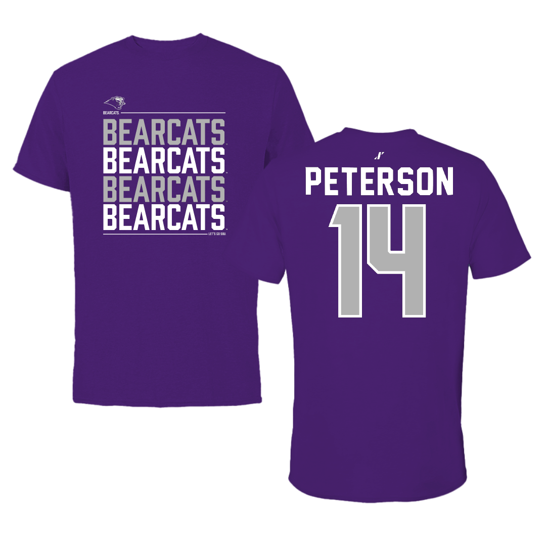 Southwest Baptist University Baseball Purple General Tee - #14 Sam Peterson