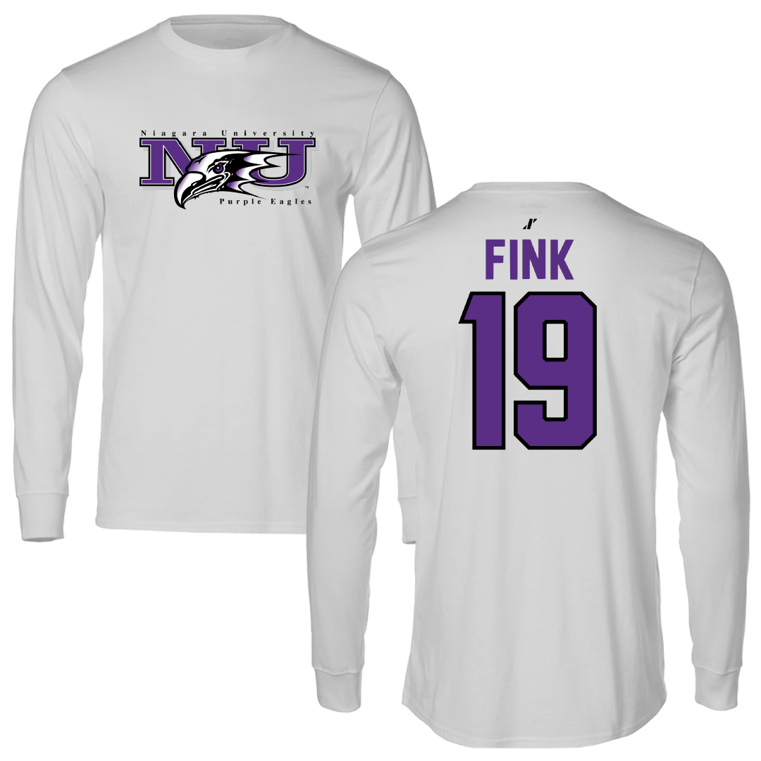 Niagara University Baseball Light Gray Long Sleeve - #19 Carter Fink
