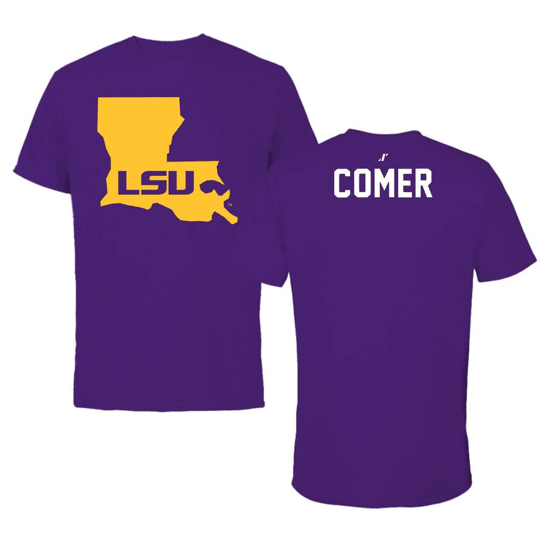 Louisiana State University TF and XC Purple State Performance Tee - Ahry Comer