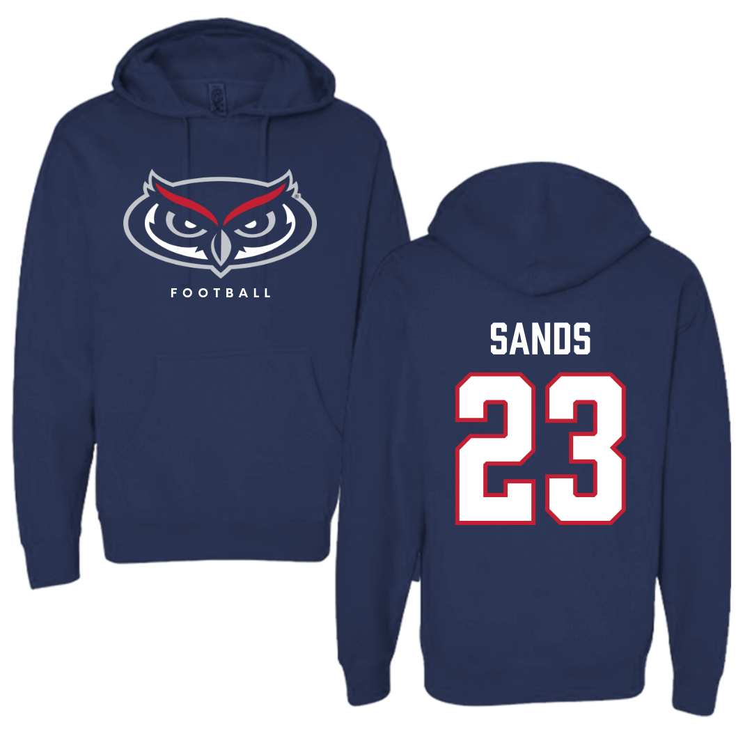 Florida Atlantic University Football Navy Mascot Hoodie - #23 Gemari Sands