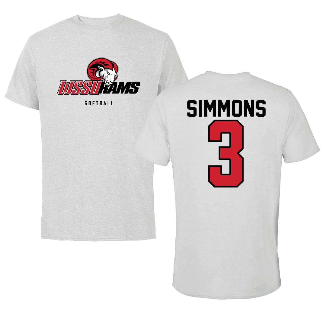 Winston-Salem State University Softball Light Gray Performance Tee - #3 Malia Simmons