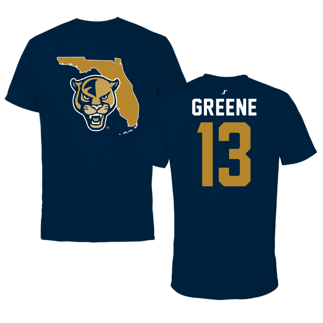 Florida International University Baseball Navy State Tee - #13 Bryce Greene