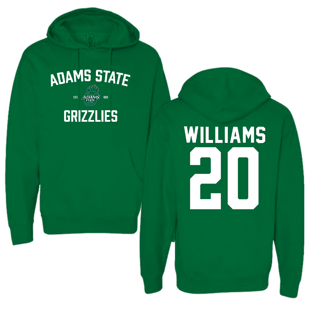 Adams State University Basketball Green General Hoodie - #20 Luke Williams