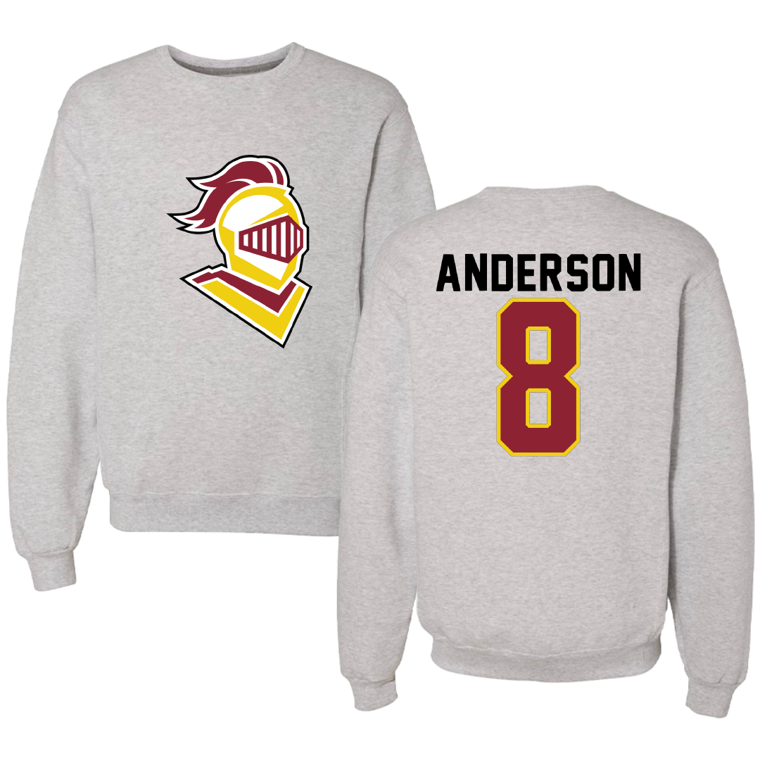 Calvin University Football Gray Crewneck - #8 Seth Anderson