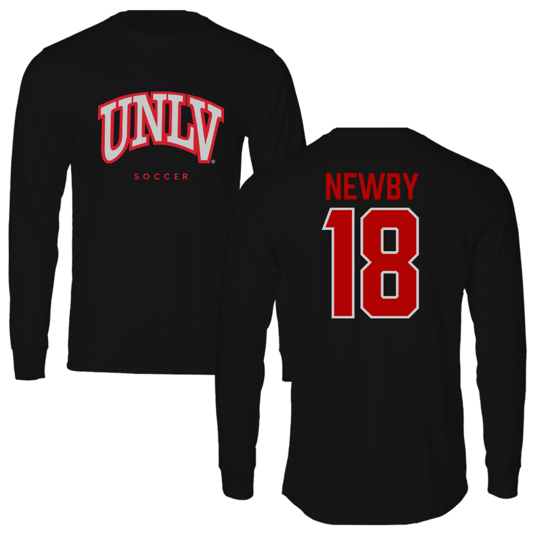 University of Nevada-Las Vegas Soccer Black Long Sleeve - #18 Gianna Newby