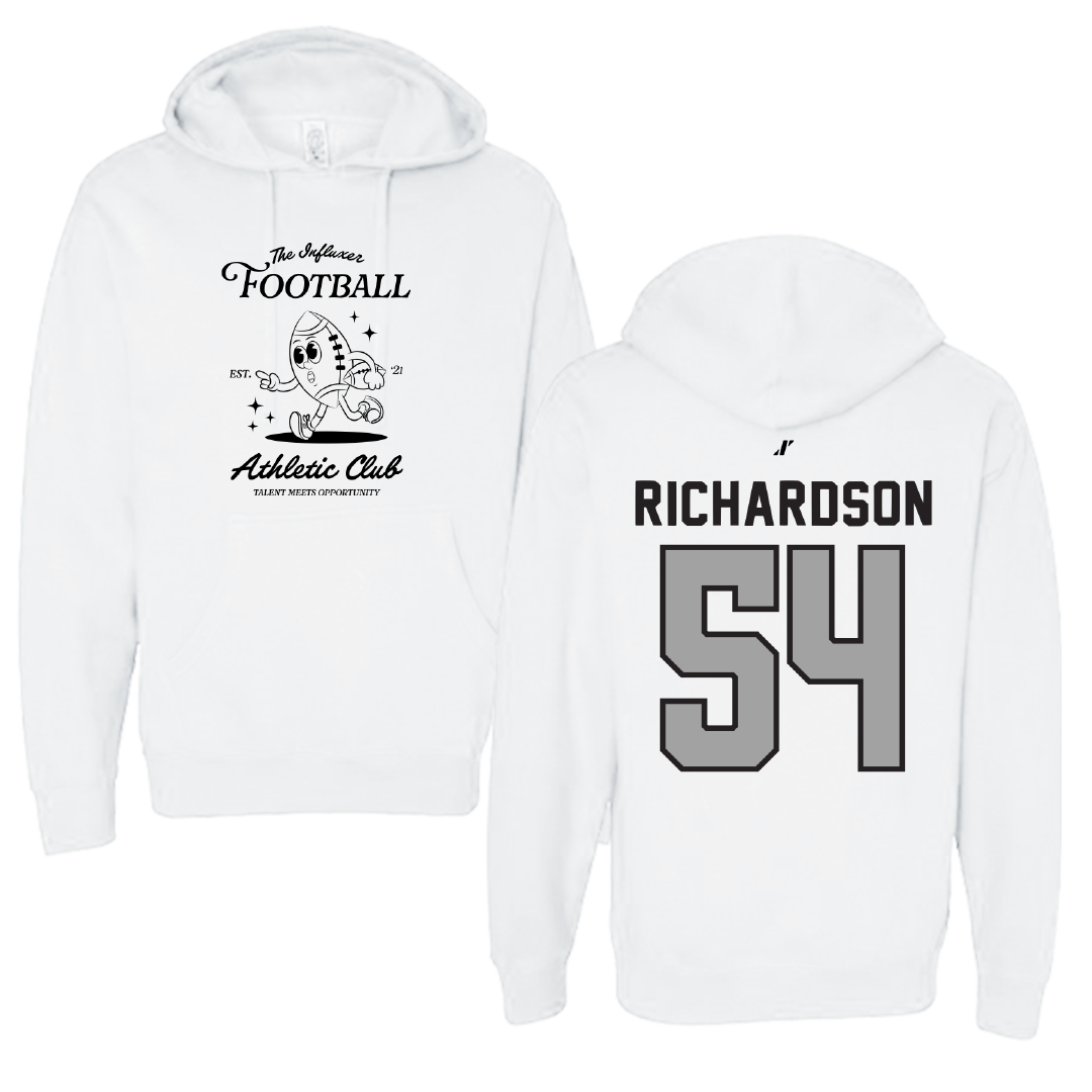 Football White Influxer Athletic Club Hoodie - #54 Frankie Richardson