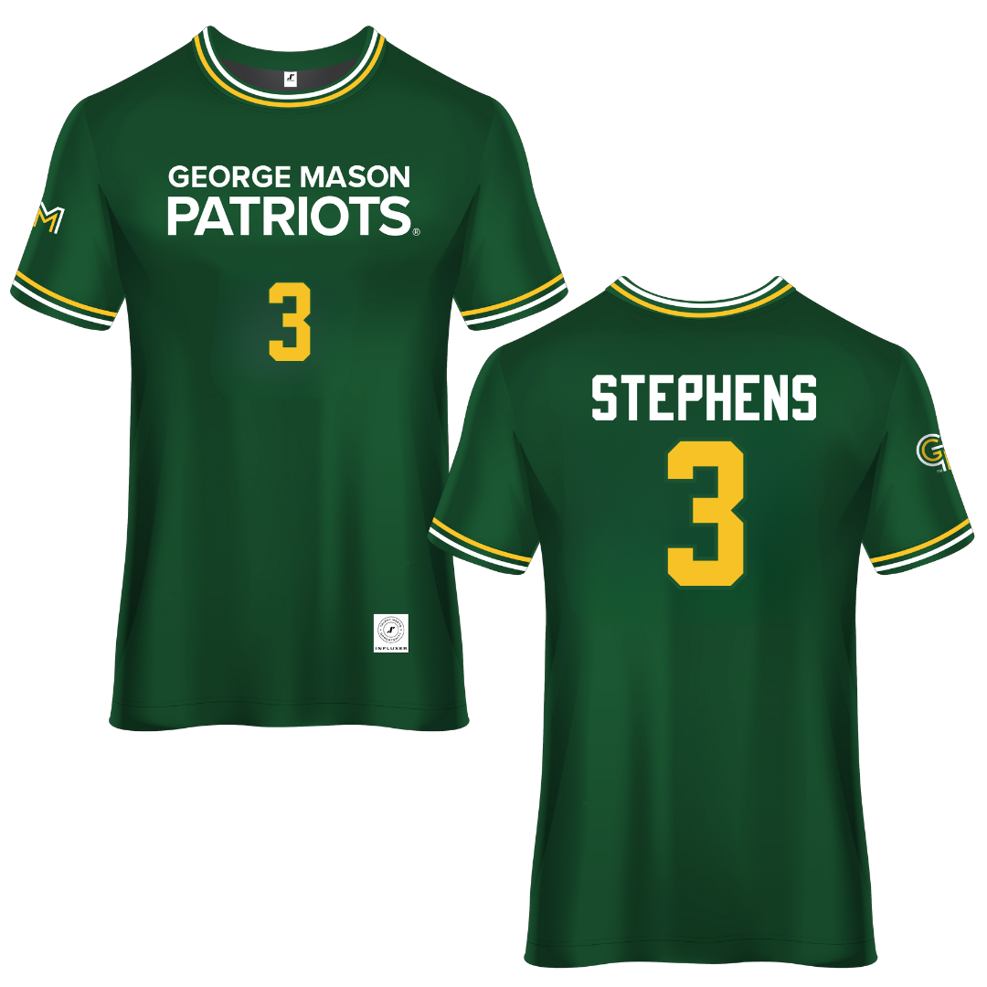 George Mason University Green Soccer Jersey - #3 Levi Stephens