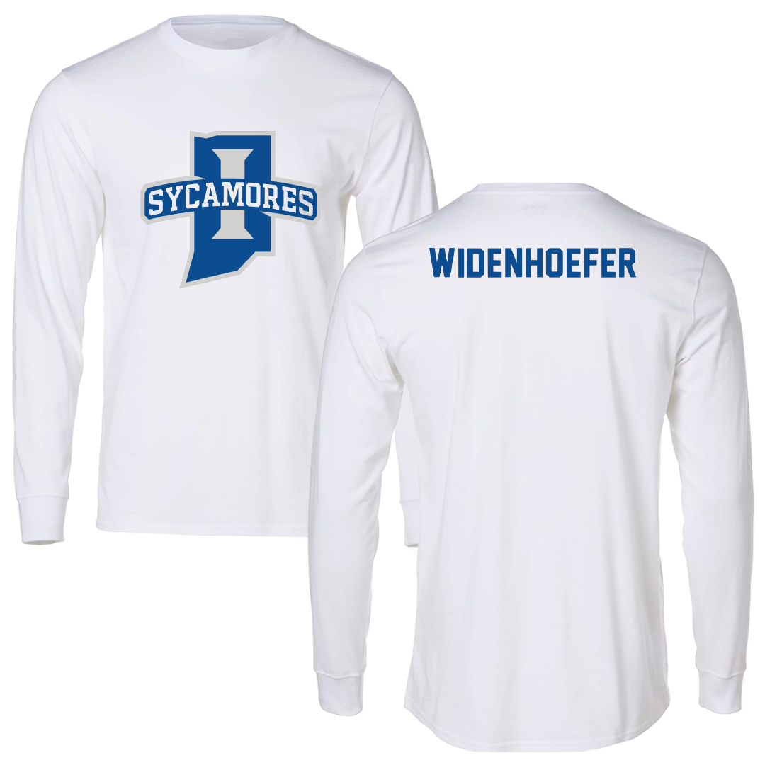 Indiana State University TF and XC White Performance Long Sleeve - Ethan Widenhoefer
