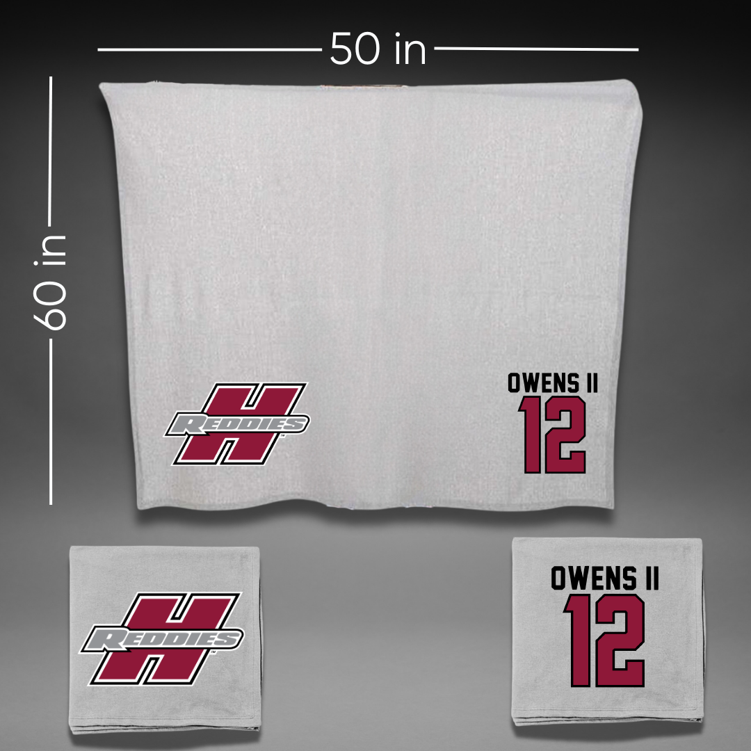 Henderson State University Football Gray Blanket - #12 Kirby Owens II