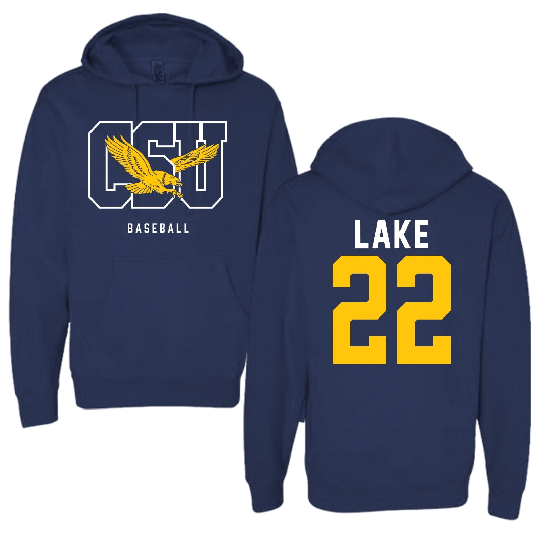 Coppin State University Baseball Navy Hoodie - #22 Tyrone Lake