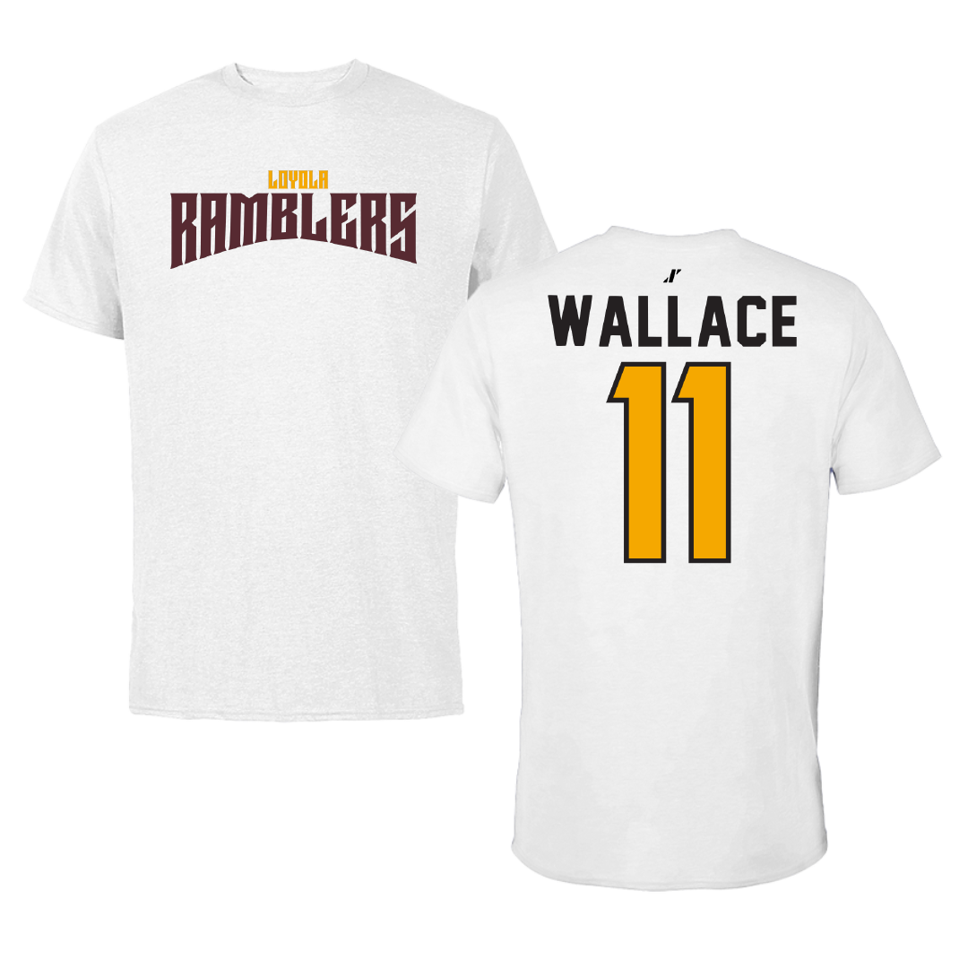 Loyola University-Chicago Softball White Classic Tee - #11 Haley Wallace