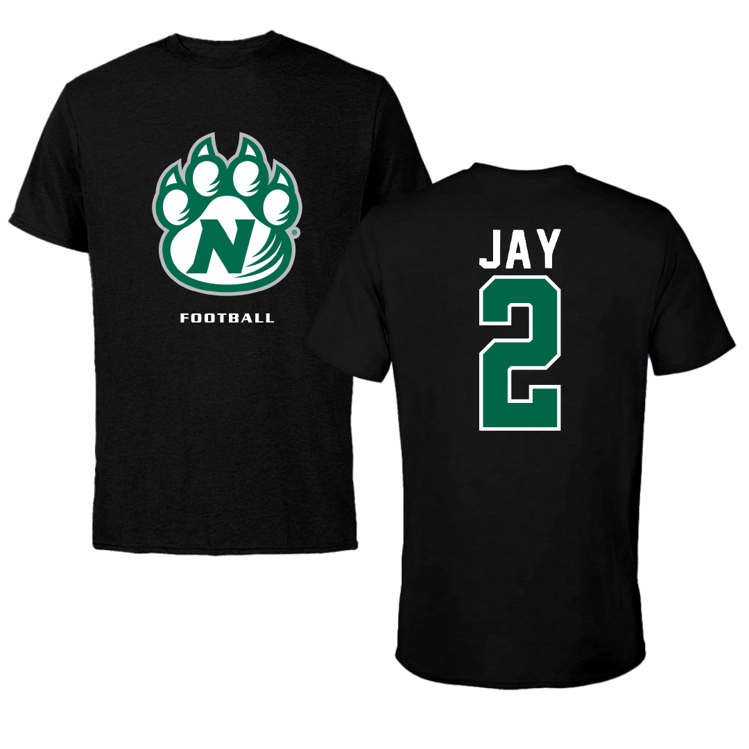 Northwest Missouri State University Football Black Tee - #2 Hayden Jay