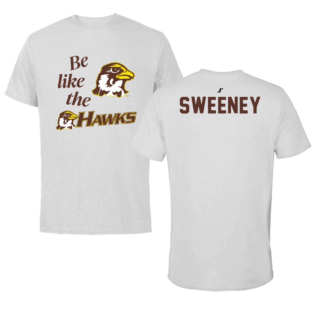 Quincy University TF and XC Light Gray Be Like Us Tee - Evan Sweeney