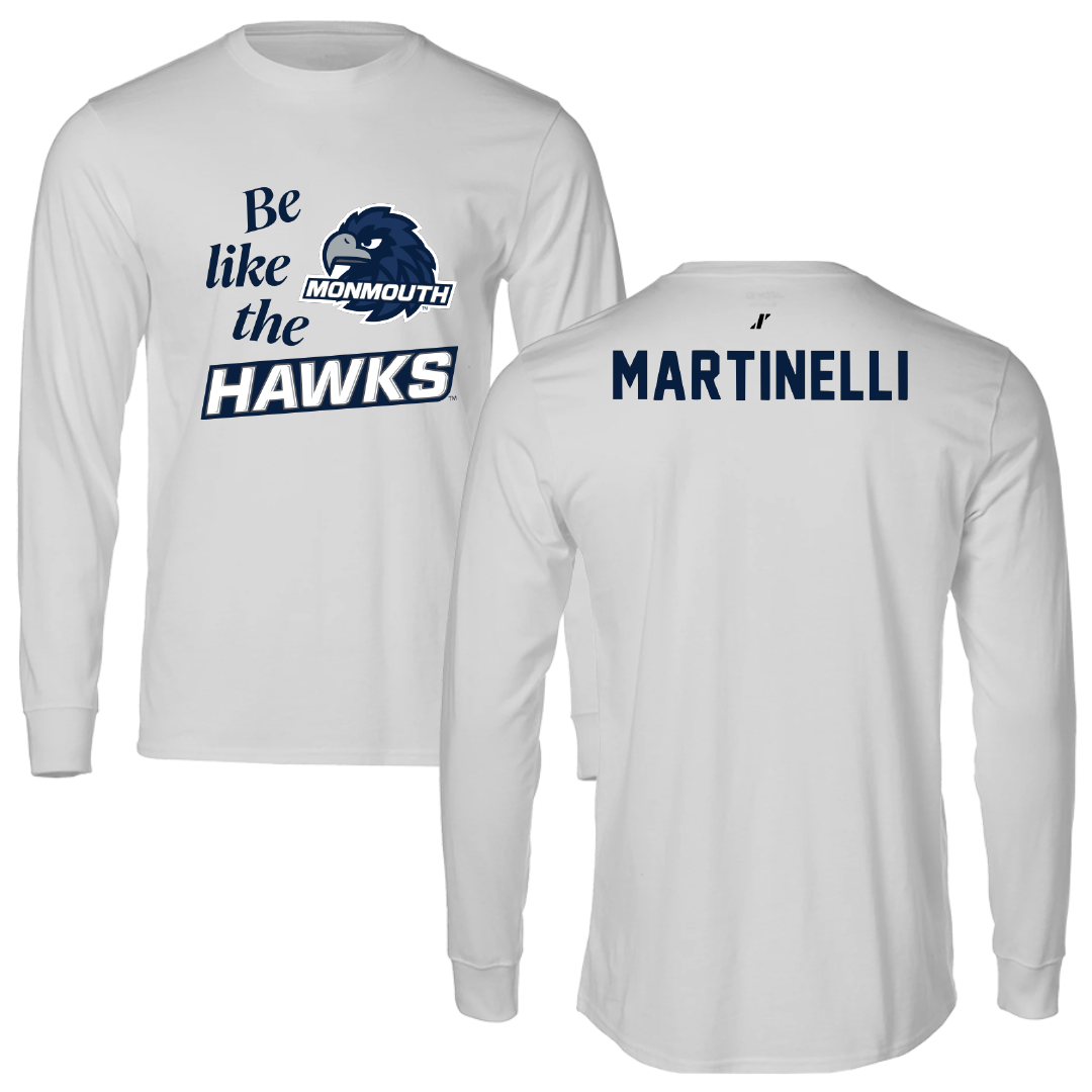 Monmouth University TF and XC Light Gray Be Like Us Performance Long Sleeve - Jaclyn Martinelli