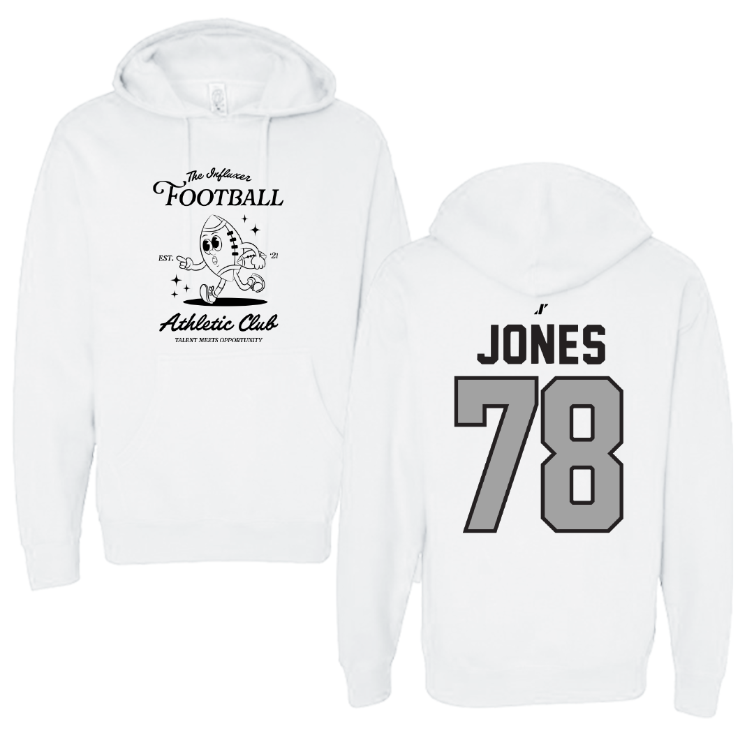 Football White Influxer Athletic Club Hoodie - #78 Cameron Jones