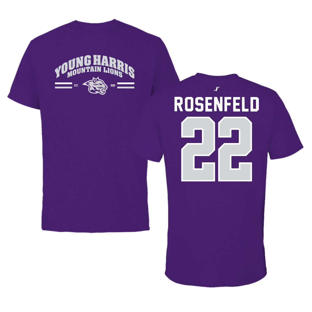 Young Harris College Lacrosse Purple General Tee - #22 Alyssa Rosenfeld