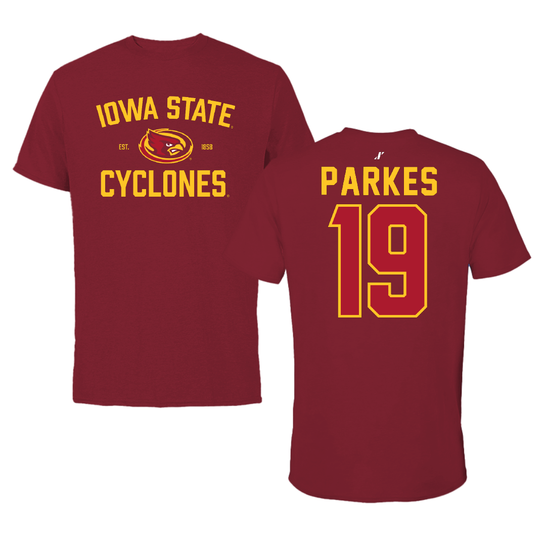 Iowa State University Football Cardinal General Tee - #19 Michael Parkes