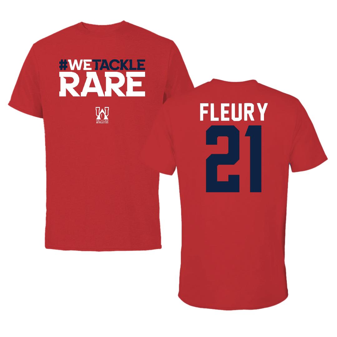 Stony Brook University Soccer Red Uplifting Athletes Tee - #21 Alex Fleury