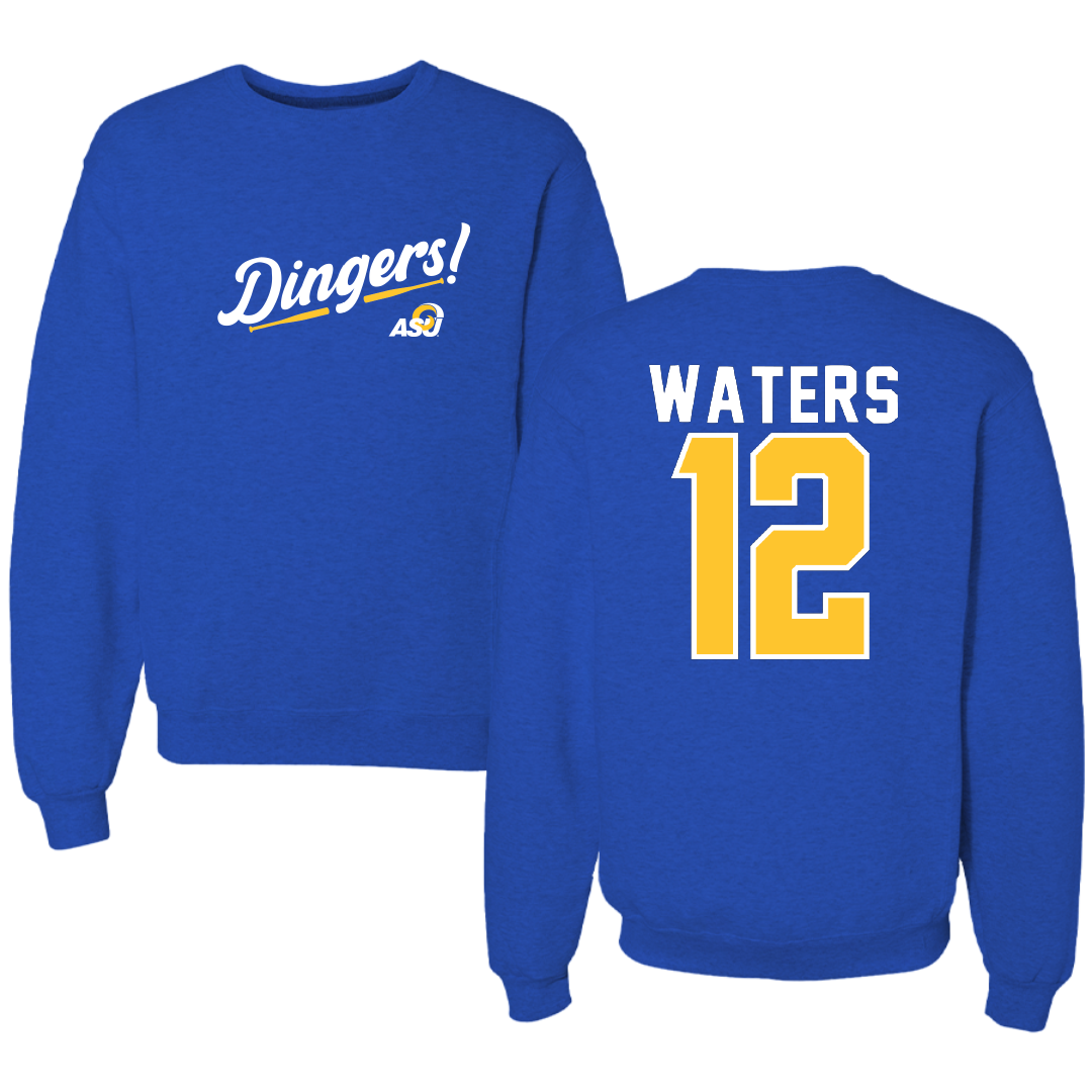 Angelo State University Softball Blue Dingers Crewneck - #12 Brianna Waters