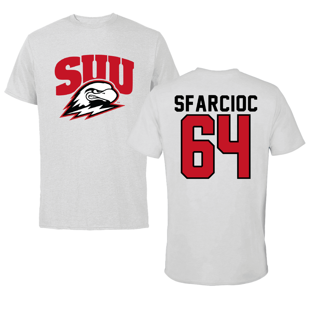 Southern Utah University Football Light Gray Tee - #64 Kyle Sfarcioc